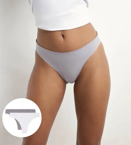 Lot de 2 tangas Gris et Body Touch Easy - Féminin - Taille 36/38 - DIM - Modalova