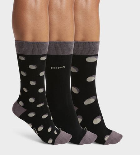 Lot de 3 paires de chaussettes à pois Gris Eco Style - Masculin - Taille 39/42 - DIM - Modalova