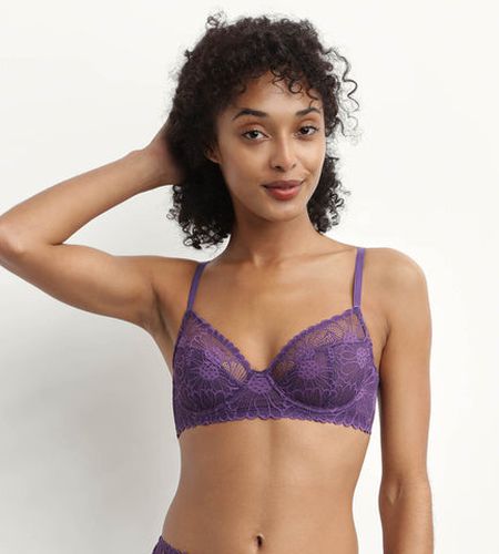 Soutien-gorge emboitant en tulle et dentelle Fais-Moi Une Fleur - Féminin - Taille 85B - DIM - Modalova