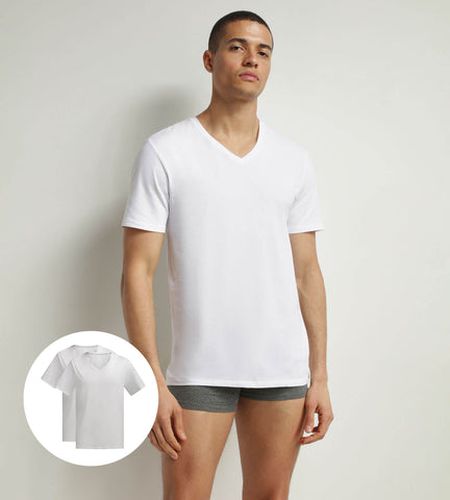 Lot de 2 t-shirts en coton bio à col V Good - Masculin - Taille M - DIM - Modalova