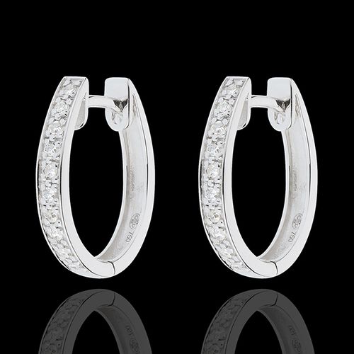Boucles d'oreilles anneaux de VÃ©nus - or blanc 18 carats - Edenly - Modalova