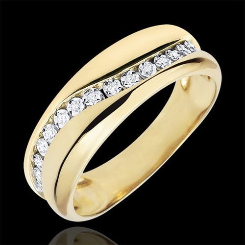 Bague Amour - Multi-diamants - or jaune 9 carats - Edenly - Modalova