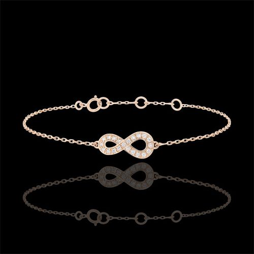Bracelet Infini - or rose 18 carats et diamants - Edenly - Modalova