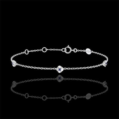Bracelet Eclosion - Couronne de Roses - saphirs - or blanc 9 carats - Edenly - Modalova
