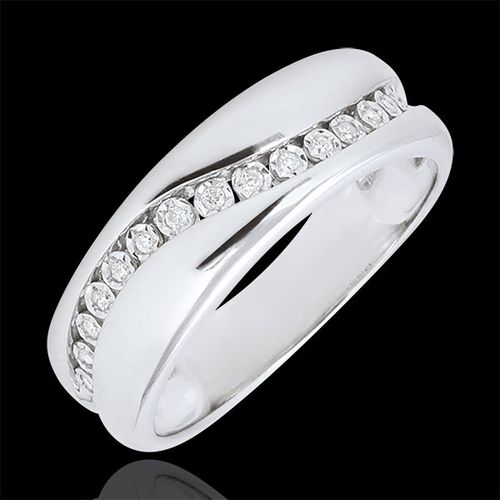 Bague Amour - Multi-diamants - or blanc 18 carats - Edenly - Modalova