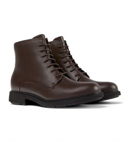 K400245-008 Neuman Bottines en cuir marron (36), Plat, 1 à 3 cm, Lacets, Casuel - Camper - Modalova