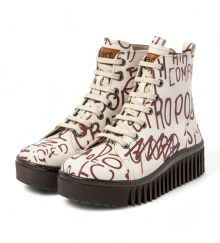 F1X1003_ESP Bottines en cuir 1513F (36), Tissu, 3 à 5 cm, Lacets, Casuel - ART - Modalova