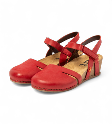 Sandales en cuir 1931 vif (38), 3 à 5 cm, Velcro, Casuel - ART - Modalova