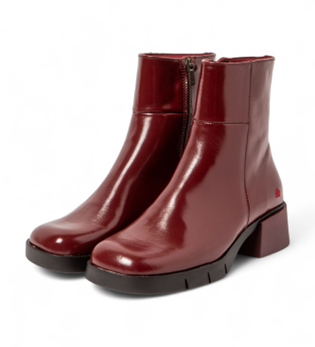Bottines en cuir 1284 Warsaw maroon (38), 3 à 5 cm, Fermeture éclair, Casuel, Grenat - ART - Modalova