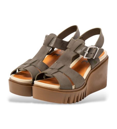 EW003_039 Sandales 2084 vertes (40), Cuir, 5 à 8 cm, Boucle, Casuel - ART - Modalova