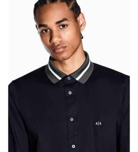 XM002267AF22640UB101 Chemise Block (S), Casuel, Coton, Manche longue - A|X Armani Exchange - Modalova
