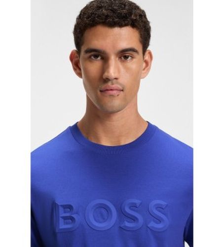 T-shirt en coton tricoté avec logo 3D en (L), Casuel, Manche courte - Boss - Modalova