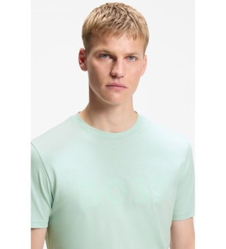 T-shirt en maille avec logo (XS), Casuel, Vert, Coton, Manche courte - Boss - Modalova