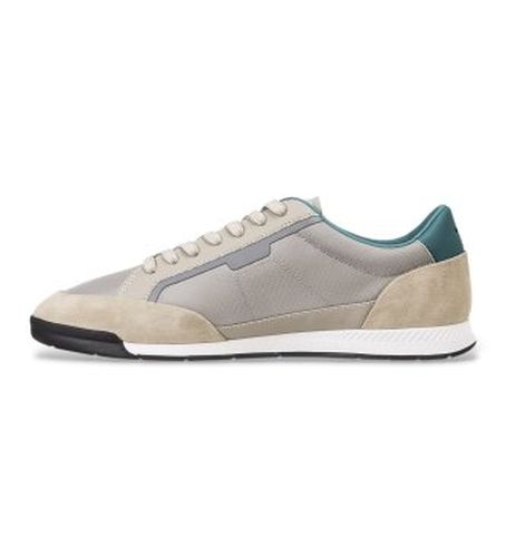 Baskets avec bordure en daim et semelle rainurée (40), Plat, Cuir, Lacets, Casuel - Boss - Modalova