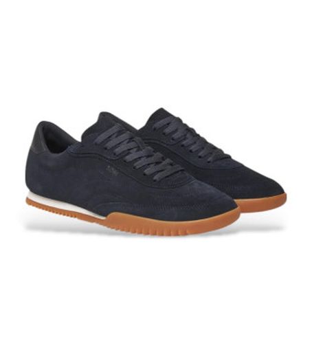 Careton Leather Sneakers (41), Cuir, Plat, Lacets, Casuel, Marine - Boss - Modalova
