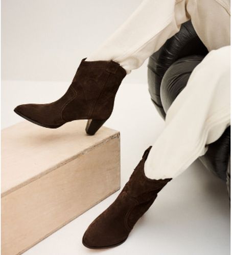 H25NCAS Bottines en cuir Casey (36), 3 à 5 cm, Aucun, Casuel - BA&SH - Modalova