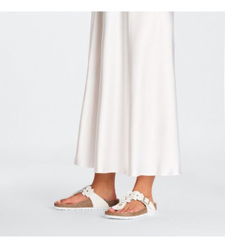 Sandales en Cuir Gizeh Flower Embellishment (Coupe Étroite) (40), Plat, Boucle, Casuel - Birkenstock - Modalova