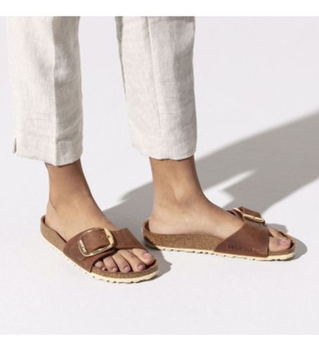 Sandales en cuir Madrid Big Buckle (Ajustement Étroit) (36), Plat, Aucun, Casuel - Birkenstock - Modalova