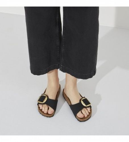 Sandales en cuir Madrid Big Buckle (Coupe Étroite) (36), Plat, Aucun, Casuel - Birkenstock - Modalova