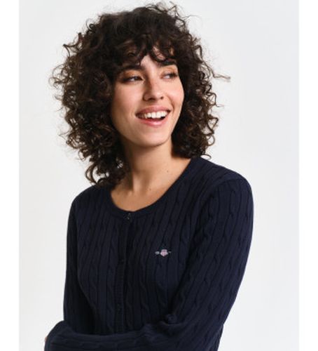 Cardigan tricoté en jersey de coton extensible (L), Casuel, Manche longue - Gant - Modalova