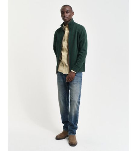 Cardigan Sacker Rib avec fermeture éclair (4XL), Casuel, Coton - Gant - Modalova