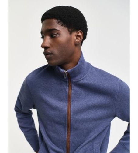 Sacker Rib Zip Cardigan (L), Casuel, Coton, Marine - Gant - Modalova