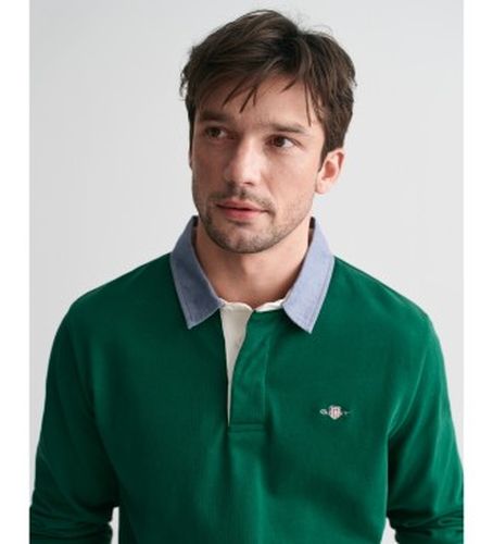 Polo en chambray (4XL), Casuel, Coton, Manche longue - Gant - Modalova