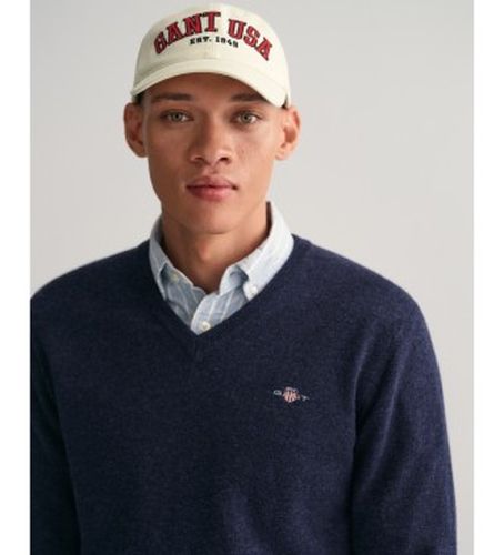 Pull-over à col en V en laine de mouton très fine de couleur (S), Casuel - Gant - Modalova