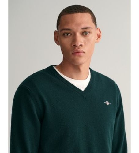 Pull à col en V en laine fine (S), Casuel, Manche longue - Gant - Modalova