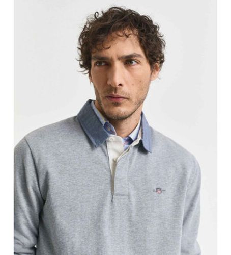 Polo Reg Chambray lourd (L), Casuel, Coton, Manche longue - Gant - Modalova