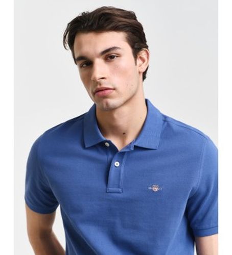 Polo en piqué coupe régulière Shield (M), Bleu, Casuel, Coton, Manche courte - Gant - Modalova