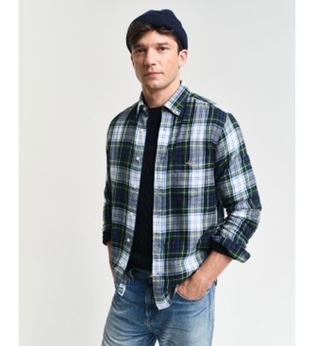 Chemise verte à carreaux, coupe régulière (M), , Casuel, Coton, Manche longue - Gant - Modalova