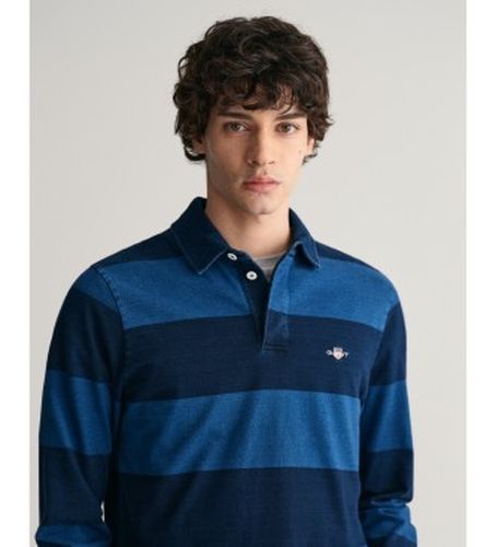 Polo Rugger Indigo (S), Casuel, Coton, Manche longue, Marine - Gant - Modalova