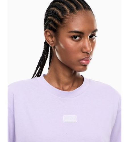 W001008_AF19935 T-shirt en maille de coton avec logo lilas (L), Casuel, , Manche courte - EA7 - Modalova