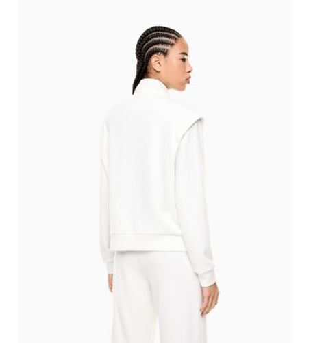 W001016_AF24375 Sweat en interlock de modal mélangé Precious blanc (L), Sport, Polyester - EA7 - Modalova