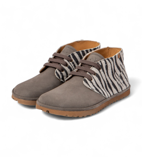 P1F1005_ESP N5374P Bottines en cuir zébré Wulf (36), Plat, Lacets, Casuel - El Naturalista - Modalova