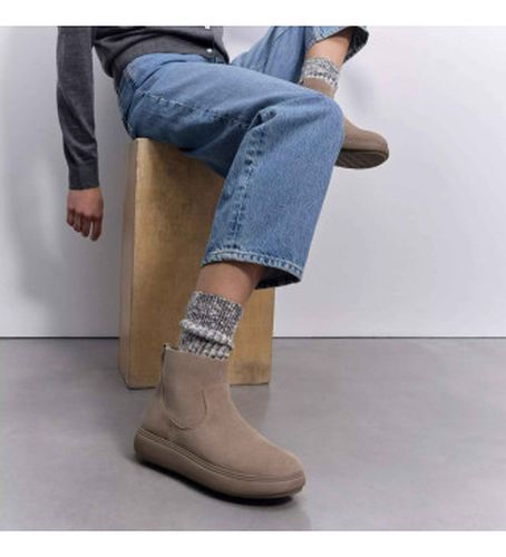 E35-076 IQ-Comff - Bottines en daim avec fermeture éclair (36), Plat, Cuir, Casuel - FitFlop - Modalova