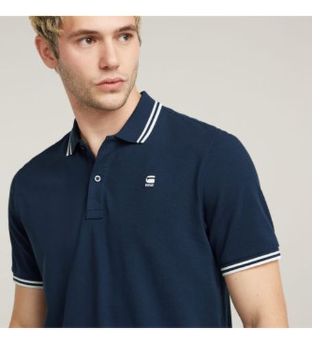 D17127-5864-6067 Polo Dunda Slim Stripe (XS), Casuel, Coton, Manche courte, Marine - G-Star - Modalova