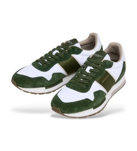 HMS200088 Trainers Keston Symbol (40), Cuir, Plat, Lacets, Casuel, Vert - Hackett London - Modalova