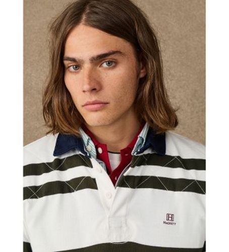 HM5700025 Polo Rugby blanc (S), Casuel, Coton, Manche longue - Hackett London - Modalova
