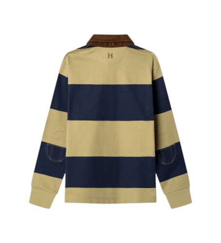 Pour garçon. HK5700006 Polo Rugby Harry beige (2Años= 92cm), Casuel, Coton, Manche longue, Marine, mode enfantine - Hackett London - Modalova