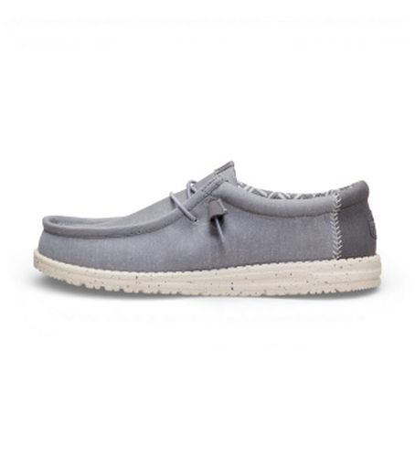 HD40700 Trainers Wally Stretch Canvas (40), Tissu, Plat, Lacets, Casuel, Gris - HeyDude - Modalova