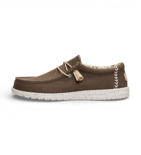 HD40700 Trainers Wally Stretch Canvas brown (40), Marron, Tissu, Plat, Lacets, Casuel - HeyDude - Modalova
