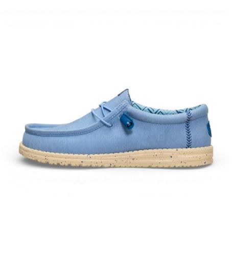 HD40700 Trainers Wally Stretch Canvas (41), Bleu, Tissu, Plat, Lacets, Casuel - HeyDude - Modalova