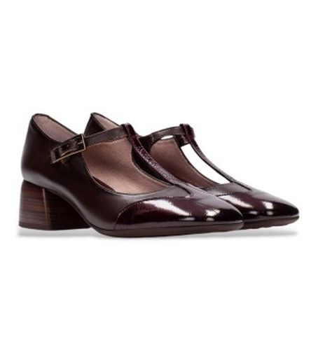 BHI265094 Chaussures en cuir Varsovie (36), 1 à 3 cm, Boucle, Casuel, Grenat - Hispanitas - Modalova