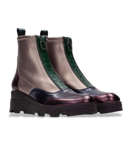 CHI243711 Bottines en cuir avec semelle compensée en (36), 3 à 5 cm, Fermeture éclair, Casuel - Hispanitas - Modalova