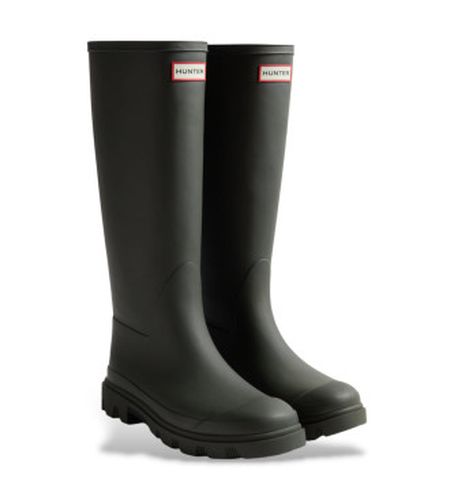 FRU0001251 Bottes hautes Downpour foncé (41), Plat, Aucun, Casuel - Hunter - Modalova