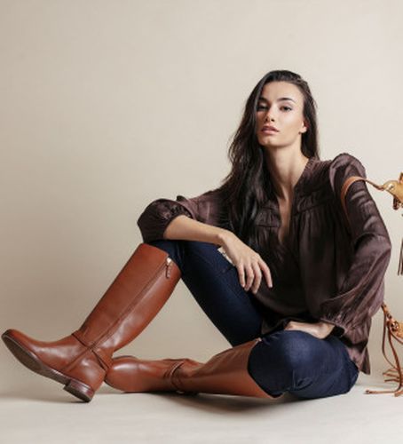 Brooke II bottes en cuir (35), Plat, Fermeture éclair, Casuel - Lauren Ralph Lauren - Modalova