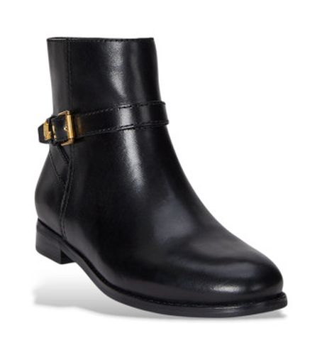 Brooke II - Bottines en cuir bruni - (35), Plat, Fermeture éclair, Casuel - Lauren Ralph Lauren - Modalova