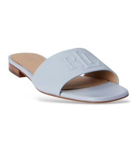 Sandales type tongs Everley en cuir nappa (37), Plat, Aucun, Casuel - Lauren Ralph Lauren - Modalova